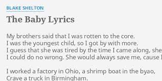 The Baby Lyrics By Blake Shelton My Brothers Said That