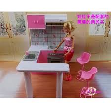 Miniature Meubles Multifonctionnel Combo Cuisine Et 2bar Tabouret Pour Barbie Poupee Maison Livraison Gra Cuisine Barbie Maison De Poupee Barbie Meubles Barbie