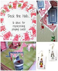 Style me pretty shows you how to make another type of paper flower using playing cards, this time by rolling whole cards into cylinders rather than cutting them into pieces.you could turn this flower into just about anything! Deck The Halls And Make Gifts With Old Playing Cards Playing Card Crafts Diy Playing Cards Card Craft