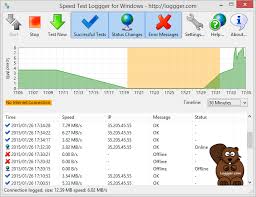 If you want to know what your general internet speed is when you're using the computer, go to a speed test company like . Free Download Speed Test Logger For Windows