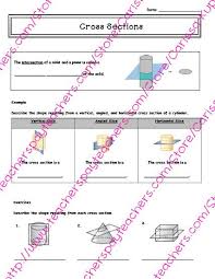 Cross Sections Guided Notes 7th Grade Math Math Notes Covalent Bonding Worksheet 7th Grade Math