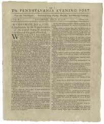 First Newspaper Printing Of Declaration Of Independence To Sell For 750k At Auction Who Says Th Newspaper Printing Declaration Of Independence Independence