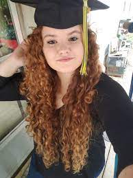 Wavy graduation hairstyle for long hair. Thank You Hair For Being Behaving On Graduation Curlyhair