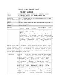 Contoh ringkasan artikel dari jurnal internasional. Contoh Review Jurnal Adalah