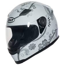 Bilt Womens Gem Full Face Motorcycle Helmet Xs White