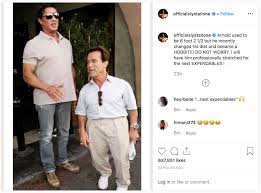 Rolling Stone Sylvester Stallone Faz Piada Com Arnold Schwarzenegger No Instagram Veja