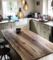 Bespoke Refined Wood Resin Tables Live Edge Tops Earthy Timber Rustic Kitchen Wood Countertops Kitchen Kitchen Island Decor