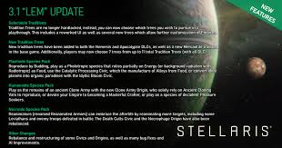 When you start the game, your ship is not fully functional. Stellaris Update 3 1 Patch Notes Lem Update