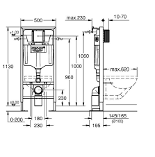 Les wc suspendus de la marque grohe sont disponibles sur notre site et en magasin. Acheter Un Bati Support Grohe Rapid Sl Wc Autoportant Resistant