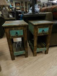 Night Tables End Tables Frontier Western Store Love The Turquoise Accent Western Living Room Decor Western Home Decor Western Living Rooms