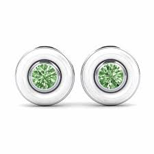 Acquista Orecchino da donna Coomes in taglio Rotondo 1.3 Carati , Oro  Bianco 375 Diamante Verde