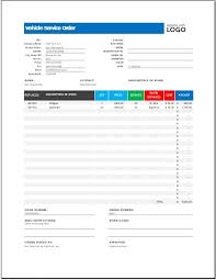 Transportation request forms are used to request transport services. Vehicle Service Order Forms For Ms Word Excel Word Excel Templates