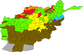 This is a list of districts of afghanistan, known as wuleswali (pashto: File Map Of Ethnic Groups In Afghanistan By District Svg Wikimedia Commons