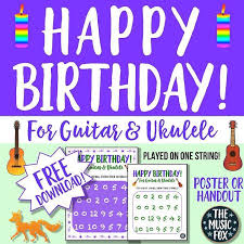 Happy Birthday No Someone Easy Tabs For Beginning Guitarists Free Download Link In Profile Fridayfreebie Teach Ukulele Happy Birthday Song Birthday Songs