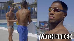 Watch Anthony Joshua race Olympic legend Michael Phelps as Adam Peaty jokes  he needs to work