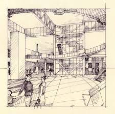 Exhibit Rendering Please Touch Museum Watercolor Techniques Architecture Drawing Rendering