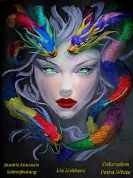 Colored with pencils from Kalour 520. DunkleFantasie Dunkle Fantasie  Selbstfindung Lia Liebherz Coloration Petra White