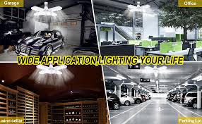 You do not need any tools required or install cumbersome no wiring to use it. Led Adjustable Garage Ceiling Light 60 W Led Shop Light 6000 Lumens Bulbs 6000k Garage Lighting With 3 Adjustable Panels For Cellar Light Corridor Workshop Light Amazon De Lighting