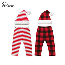 Baby Christmas Pajamas Newborn Baby Girls Boy Santa Hat Striped Pants 2pcs Outfits Set Photography Props Clothes Pants Aliexpress