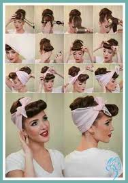 Frisur Rock N Roll Frau Damen Frisuren 50er Jahre Frisur Rockabilly Frisur Haarband Frisur