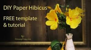 It looks better but i prefer the simpler way. Free Template How To Make Paper Hibiscus Flower Youtube