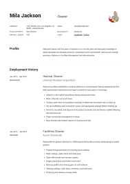 The job duties include performing summary : Cleaner Resume Writing Guide 12 Templates Pdf 20