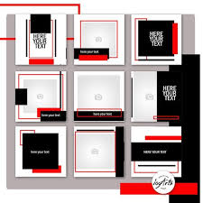These free after effects templates include hundreds of free elements and options to use in any project. The Set Of Templates Red Black Social Media Templates Etsy Instagram Template Design Social Media Design Graphics Social Media Design Inspiration