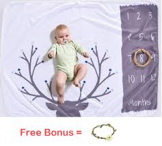 Xinature Baby Growth Chart Blanket Baby Age Blanket Monthly