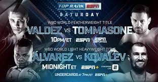 Get in on the latest boxing conversations in our forum and comment on articles. Super Saturday Top Rank On Espn To Feature Three World Title Fights Across Espn And Espn Espn Press Room U S