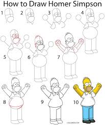 How To Draw Homer Simpson Step By Step Pictures Simpsons Drawings Drawing Tutorial Drawing Tutorial Easy