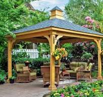 Treated Pine Single Roof Open Rectangle Gazebos with Avruc ...