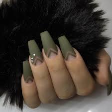 Celebrate your beauty with rosalind's full range of magic products. Acrylic Matte Olive Green Nails Matte