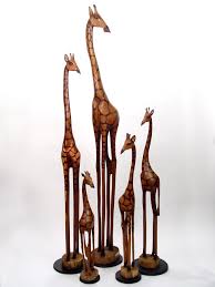African Wooden Art Olivewood Giraffe Handmade Wooden Sculpture Giraffe Decor Giraffe Wooden Art