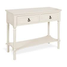 Marcella Wood Console Table With 2 Drawers And Shelf Antique White Antique White Kate And Laurel In 2020 Wood Console Table Wood Console Console Table