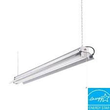 Lithonia Lighting All Season 4 Ft 2 Light Grey T8 Strip Fluorescent Shop Light 1242zg Re The Home Depot Fluorescent Light Fixture Lithonia Lighting Strip Lighting
