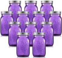 Amazon.com: Tessco for you 12 Pcs Bulk Purple Mason Jars ...