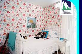 Kidsroom Marviinteriors Wallpapers Karachi White Upholstered Bed Family Room Makeover Cute Dorm Rooms