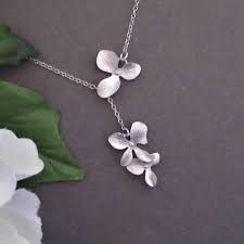 Orchid Flower Necklace Delicate Wedding Necklace Dainty Bridesmaid Necklace Bride Jewelry Lariat In 2021 Delicate Wedding Necklace Orchid Jewelry Orchid Necklace