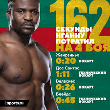 Бой за звание претендента на пояс чемпиона ufc в тяжёлом весе между камерунским убийцей фрэнсисом нганну и голандским крушителем алистаром оверимом. Glavnyj Pancher Ufc Snova Pobedil Nokautom Ngannu Potratil 162 Sekundy Na 4 Boya Pancher Blogi Sports Ru