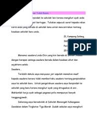 Contoh surat pengunduran diri untuk instansi pemerintah via downlllll.blogspot.com. Karangan Surat Kiriman Tidak Rasmi