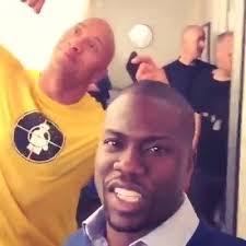 On set with my guy Dwayne The Rock Johnson talking about his record  breaking weekend. San Andreas is a must see....Congrats brotha...it  couldn't of happened to a better guy!!! #HardWorkPaysOff ...