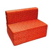It's a faux leather but looks like real leather. Orange Sofa Come Bed Shree Krishna Agencies Id 14986473848
