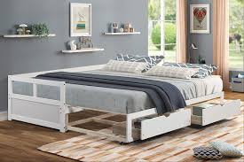 While this mattress may seem ordinary because it's made up of two layers only, those two layers are actually packed with lots of exciting attributes. Atayal Full Daybed With Two Drawers White Day Bed With Storage Drawers Extendable King Size Daybed With Drawers Trundle Panel Convertible Full Size Day Bed With Storage Walmart Com Walmart Com