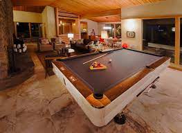 Vintage Pool Table In Mid-century Home The Ultimate Open Game Area Modern Game Room Mid Century Living Room Mid Century Modern Living Room