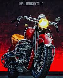 Image result for Indian Red 1940 Motorcycle