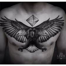 Black And White Traditional Eagle Chest Tattoo Top 144 Chest Tattoos For Men Cool Chest Tattoos Chest Tattoo Men Tattoos For Guys