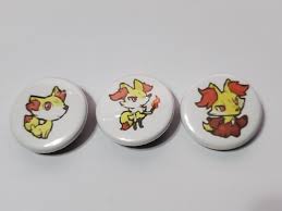 Pokemon Fenniken Braixen and Delphox Pin / Button - Etsy