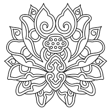 Coloriage Fleur de lotus mandala en Ligne Gratuit à imprimer