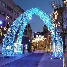 Large Outdoor Christmas Decorations Blue Led Arch Large Outdoor Christmas Decorations Outdoor Christmas Outdoor Christmas Decorations