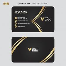 Black And Gold Visiting Card Design Black And Gold Business Card Gold Business Card Luxury Business Cards Visiting Card Design